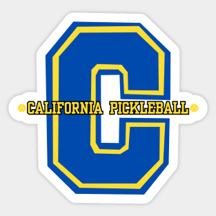 California Varsity Pickleball Logo Wear Sticker